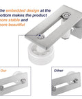 Sliding Barn Door Floor Guide With Bottom Adjustable Roller 8 Setup Options For DIYers Flush Bottom Flat Design Brushed Nickel Stay Roller detail view