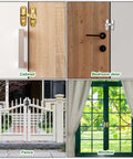 1 Pack 3 Inch Zinc Alloy Flip Latch Gate Latch Sliding Bolt for Barn Doors Fence Windows Cabinets with Screws shown installed
