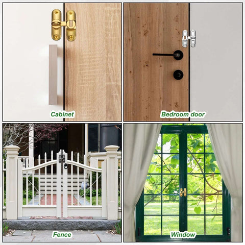 1 Pack 3 Inch Zinc Alloy Flip Latch Gate Latch Sliding Bolt for Barn Doors Fence Windows Cabinets with Screws shown installed
