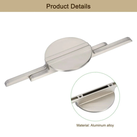 Two Pack Brushed Silver Semicircle Cabinet Pulls With Two And A Half Inch Hole Centers Half Moon Cabinet Door Handles Aluminum Alloy