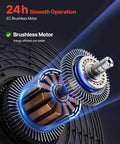 EC brushless motor of 12 Inch Wall Mounted Exhaust Fan With Variable Speed And Smart Temperature Humidity Controller 1500 CFM