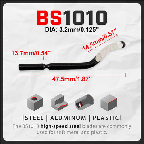 Deburring Tool With Micro Polished Anodized Handle And 11 HSS Blades For Metal Edges PVC Copper And 3D Printed Parts specs