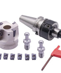 BT30 FMB22-45 Shank Face End Mill Arbor and 400R 50mm CNC End Milling Shell Cutter Set with 10 APMT1604 Carbide Inserts