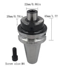 Pro Grade BT40 Toolholder And 50mm Face Mill Milling Cutter Set With BAP400R 50-22-4T Holder detailed dimensions and screw