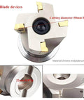 Pro Grade BT40 Toolholder And 50mm Face Mill Milling Cutter Set With BAP400R 50-22-4T Holder, 10 APMT1604PDER Inserts, close-up view.