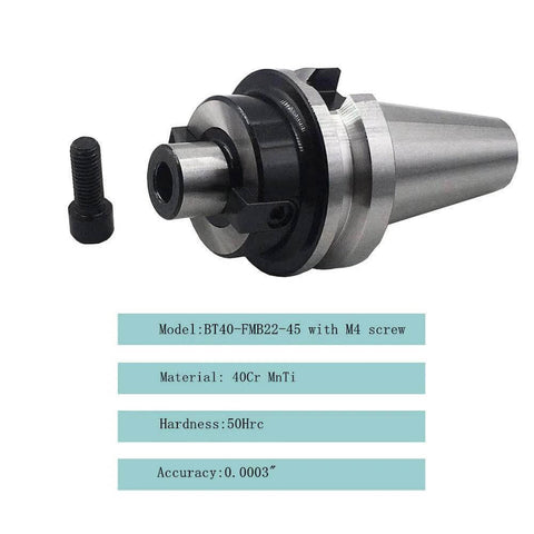 Pro Grade BT40 Toolholder And 50mm Face Mill Milling Cutter Set With BAP400R 50-22-4T Holder, 10 APMT1604PDER Inserts