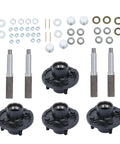 Set Of Four Trailer Hub Kit For BT8 Spindle With 4 On 4 Inch And 1 Inch Round Hubs And Bearing Kit Marine Grade Stainless Steel Built Tough