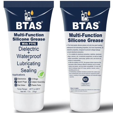 BTAS Dielectric Grease for Electrical Connectors Automotive Spark Plug Boot Battery Terminal Marine Dialectical Electronics Wiring Die Electric Contact Silicone Dialectric Grease 1 oz tube