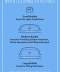 USA Made 4 Large Rolls Bubble Wrap 700 Feet 3 16 Inch Small Bubbles Perforated Every 12 Inches Packing Wrap size options diagram