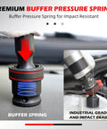Three Eighths Inch Drive Universal Impact Socket Set, AKM TOOL with buffer pressure spring for impact resistance, close-up