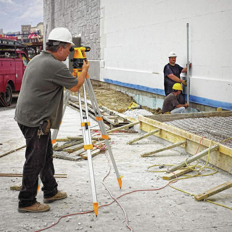 20x Builder's Transit Level Kit with Tripod and Rod delivers precise surveying with 200+ ft range and ±1/4 in/100 ft accuracy