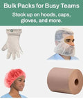 Disposable Bouffant Hood Breathable Polypropylene Hair Cover For Medical Food Processing And Cleanrooms One Size Fits All