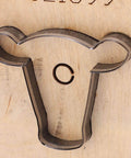 Bull Head Leather Cutting Die Knife For DIY Crafts And Leather Projects Wood Cross Cutting Tool 45 X 35 Mm by Natudeco, front view