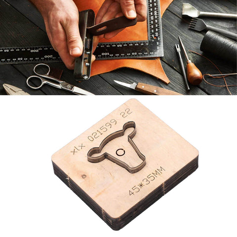 Bull Head Leather Cutting Die Knife For DIY Crafts And Leather Projects Wood Cross Cutting Tool 45 X 35 Mm For Cutting