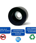 4 Pack 1 Inch Bumper Feet With Stainless Steel Washers Waterproof Isolation Anti Vibration For License Plates Air Compressors Pressure Washers