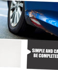 10 Pcs Bumper Repair Mesh Screen Durable Metal Wire For Efficient Welding And Car Bumper Patch Repair For Cracks DIY Auto Body Patch Kit For Quick Strong Welds showing damaged car bumper and repair mesh.