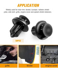 Universal Push Type Bumper Fasteners And Rivet Clips Kit With 150 Pieces for grille, fender, engine cover installation by GOOACC