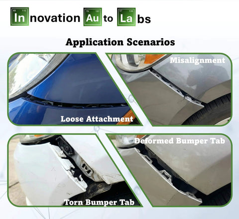 Bumper tab issues including loose attachment, misalignment, deformed, and torn tabs on Chevrolet Cruze