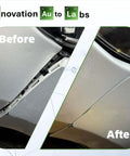 SnugFyt Bumper Tab Saver and Repair Backing Plate for 2016 to 2019 Chevrolet Cruze Non RS Trim, before and after installation