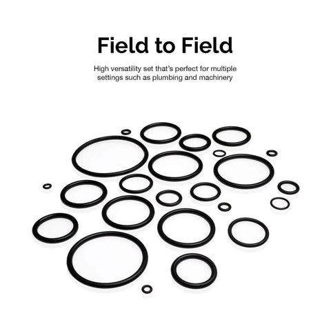 Assorted Buna-N O-rings from Must Have O Ring Assortment Kit With Buna N Rubber Seals, 407 Piece Set, 32 SAE Sizes for plumbing and machinery