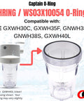 Three Pack Buna N O Ring Replacement For HHRING WS03X10054 Compatible with GE GXWH30C GXWH35F GNWH38F GNWH38S GXWH40L