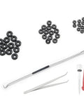 Image of Three Handy Buna-N O Ring Seal Kit with three sizes for mini dental implants replacement, tools included, 36 O-rings total.