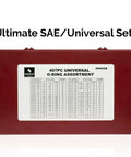 Must Have O Ring Assortment Kit With Buna N Rubber Seals, 407 Piece Set, 32 SAE Sizes shown in a maroon case
