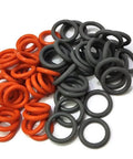 Bulk Pack 50 Quick Disconnect O-Rings For Pressure Washers 1/4 Inch And 3/8 Inch Buna-N Seals in Red and Grey Color Coding