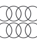 8-Pack Salt Cell O-Rings Buna N For Turbo Cell Union Replacement Fits 2.50 Inch Inner Diameter And 2.75 Inch Outer Diameter Aftermarket T-Cell Union O-Rings For Quick Leak Fix, visible in a laid-out view.