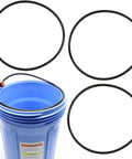 Replacement 151122 O Rings For Pentair Pentek Big Blue Water Filter Housings Buna N Seals 3 Pack OEM Size shown with housing