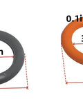 Bulk Pack 50 Quick Disconnect O-Rings For Pressure Washers 1/4 Inch And 3/8 Inch Buna-N Seals Red And Grey Color Coding