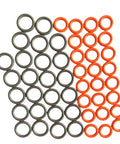Bulk Pack 50 Quick Disconnect O-Rings For Pressure Washers 1/4 Inch And 3/8 Inch Buna-N Seals Red And Grey Color Coding
