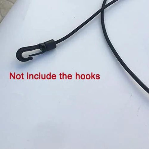 Close-up of One Eighth Inch 25 Feet Bungee Shock Cord With Latex Core And Polyester Sheath, hook not included, for kayaks and trailers.
