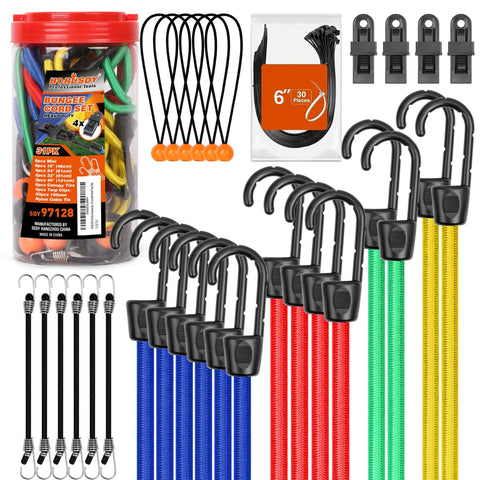 tarp bungee cords Bungee Cord Assortment Kit for Versatile Securing