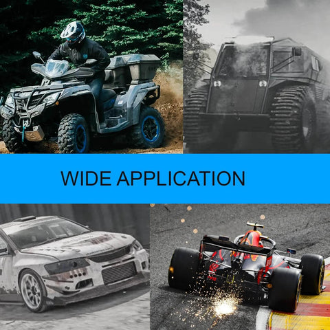 Wide application of 3/4 inch threaded bushing kit for 4 link suspension in off-road vehicles, race cars, and all-terrain equipment.