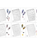 Set of butterfly 3D silicone nail art molds for DIY nails, showing multiple designs for creating nail decor templates.
