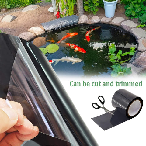 4 Inch Pond Liner Repair Tape Butyl Rubber Single Sided Waterproof Seal Kit for EPDM PVC HDPE Ponds with scissors and koi pond