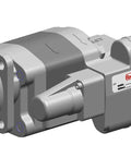 Buzile Dump Pump BG102-20RAS Replacement G102-1-2.0R-4S-AS, front view with mounting plate and gear shaft visible.