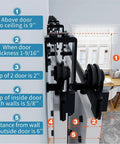 Installed Double Track Bypass Sliding Barn Door Hardware Kit For Two Doors Low Ceiling Friendly Easy Install I Shape Hanger 5Ft Rail