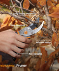 Bypass Pruning Shears With Five Eighth Inch Cut Capacity And Rust Resistant Steel Blade For Delicate Stem Pruning in use