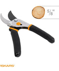 Bypass Pruning Shears With Five Eighth Inch Cut Capacity And Rust Resistant Steel Blade For Delicate Stem Pruning, Garden Clippers