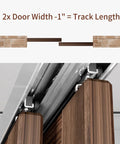 Heavy Duty Bypass Sliding Closet Door Track Hardware Set With Aluminum Pocket Rail 72 Inch Long close-up