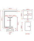 Technical diagram of 2 Pack Heavy Duty C Clamps With Wide Jaws For Metal Woodworking Desk Extension Shelf Panel Work, showing dimensions.