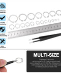 Ultimate 211 piece C clip external retaining ring set in 304 stainless steel from 4mm to 28mm with 21 sizes and included tweezer by Glarks