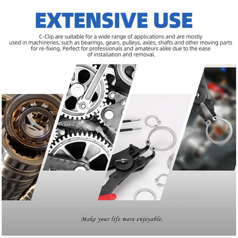 Ultimate 211 Piece C Clip External Retaining Ring Set In 304 Stainless Steel From 4mm To 28mm With 21 Sizes And Included Tweezer By Glarks