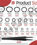 All In One No Fuss C Clip External Retaining Rings Kit With 266 Pieces In 21 Sizes M4 To M28 And Tweezers Manganese Steel Set