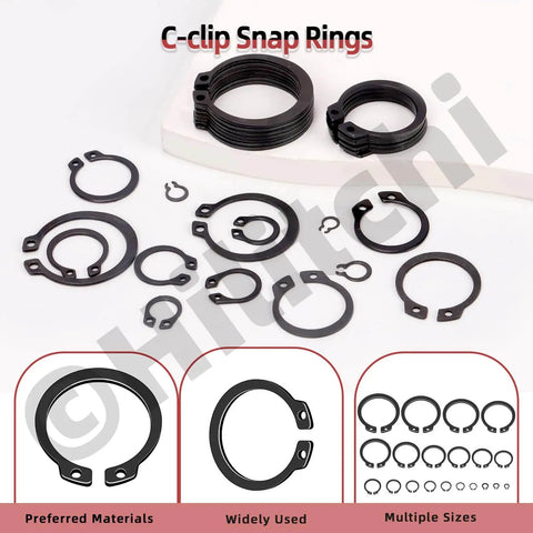 All In One No Fuss C Clip External Retaining Rings Kit With 266 Pieces In 21 Sizes M4 To M28 And Tweezers Manganese Steel Snap Ring Set