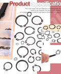 All In One No Fuss C Clip External Retaining Rings Kit With 266 Pieces In 21 Sizes M4 To M28 And Tweezers Manganese Steel Snap Ring Set