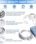 Diagram of 850 Piece C Clip And Snap Ring Assortment Kit In 304 Stainless Steel External Retaining Rings for mechanical maintenance.