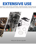 Image showcasing extensive use of Over 300 Piece Stainless Steel C Clip And E Clip Retaining Ring Set By Glarks in automotive and machinery applications.
